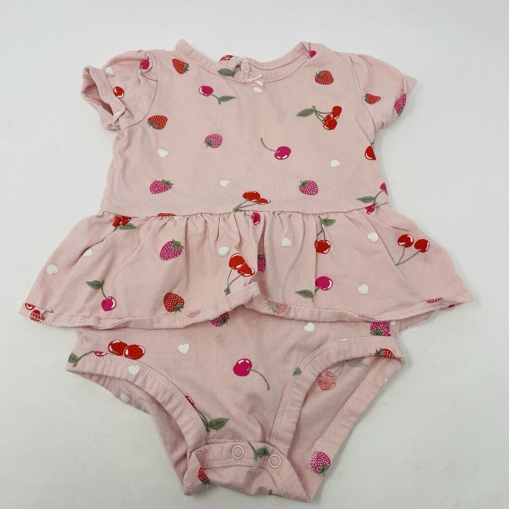 Carters Baby Girls 18 Months Fruit & Polka Dot Bodysuit Pants 3 Piece Set 1703 - Picture 2 of 9